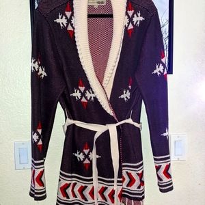 🌄 Southwestern Chic Cardigan ❤️ blanket print with fringe 🏵️Offers Welcome $75